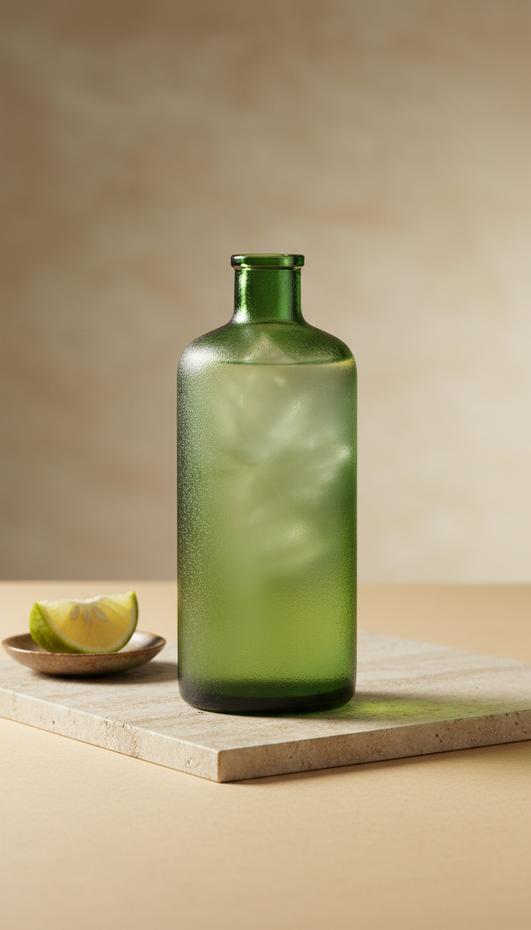 Aperitif mit Matcha-Grüntee